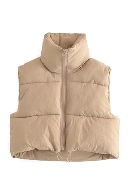 Cropped Puffer Vest - BIDA Boutique