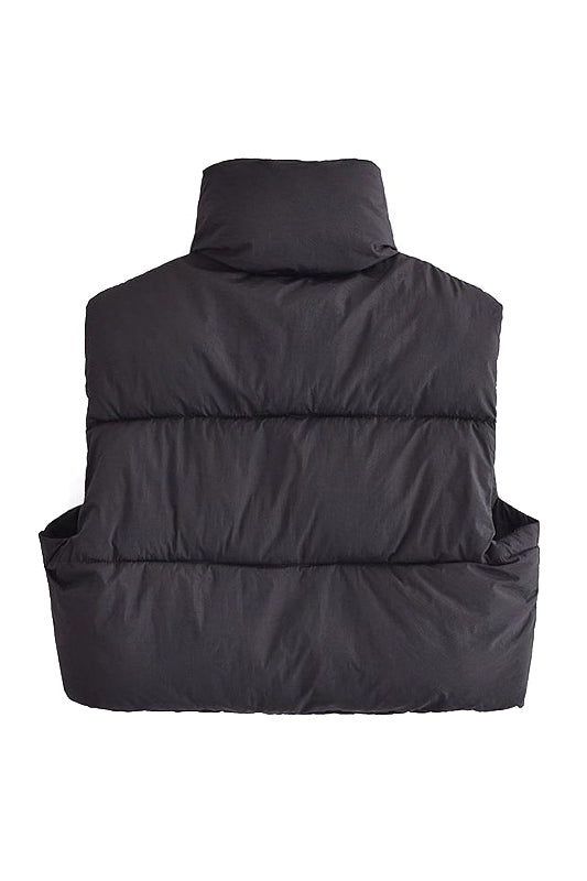 Cropped Puffer Vest - BIDA Boutique