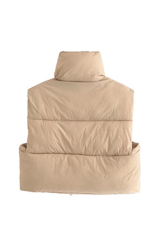 Cropped Puffer Vest - BIDA Boutique
